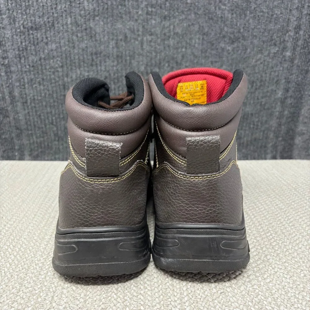 Skechers Burgin Tarlac Steel Toe Puncture Resistant Work Boots Brown Leather 14